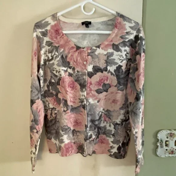 Talbots Floral Cardigan - Picture 1 of 7
